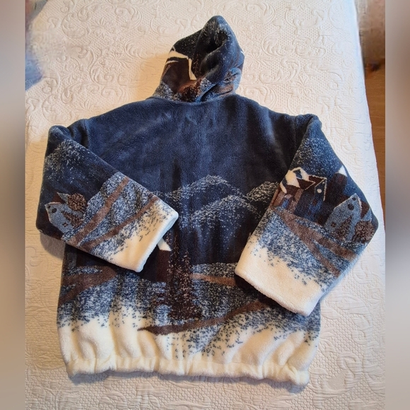 Denali Vintage Sherpa women's Large reversible fleece jacket thick, VGUC - Picture 3 of 11